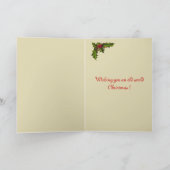 女の子が2人いるサンタ シーズンカード (内部)