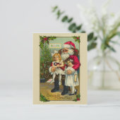 女の子が2人いるサンタ シーズンポストカード (スタンド正面)