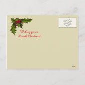 女の子が2人いるサンタ シーズンポストカード (裏面)