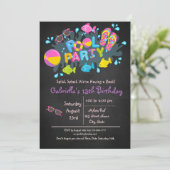 女の子がBashプー来ルパーティーに飛び散る 招待状 (スタンド正面)