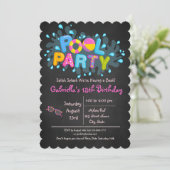 女の子がBashプー来ルパーティーに飛び散る 招待状 (スタンド正面)