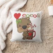 女の子くまのココア愛 クッション (ブランケット)
