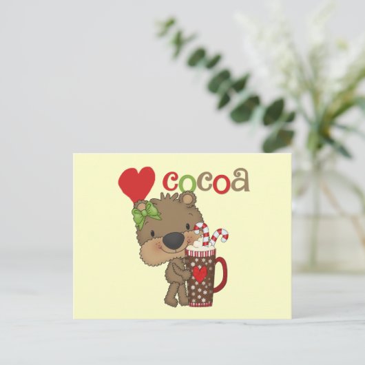 女の子くまのココア愛 ポストカード (スタンド正面)