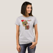 女の子くまのココア愛 Tシャツ (正面フル)