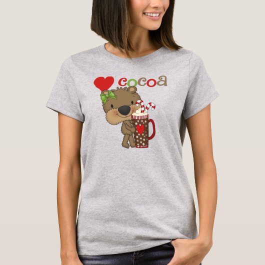 女の子くまのココア愛 Tシャツ (正面)