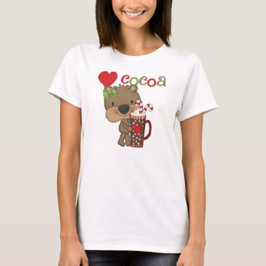 女の子くまのココア愛 Tシャツ (正面)