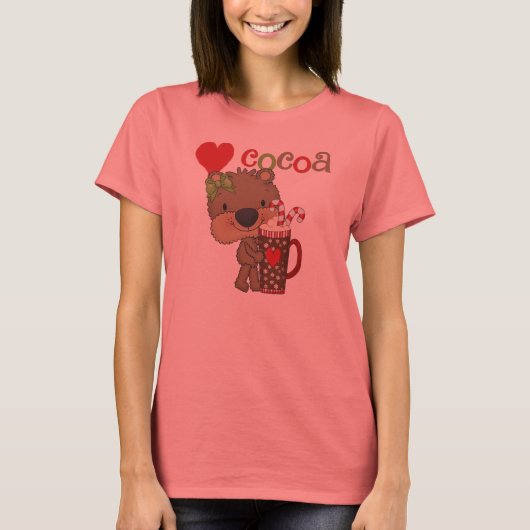 女の子くまのココア愛 Tシャツ (正面)