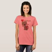女の子くまのココア愛 Tシャツ (正面フル)