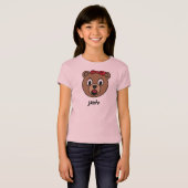 女の子くまのワイシャツ Tシャツ (正面フル)