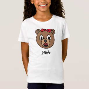 女の子くまのワイシャツ Tシャツ