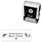 女の子この本はレインボーユニコーンハート名 セルフインキングスタンプ (インサイチュ)