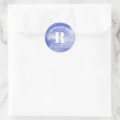 女の子'この本は属する'銀河系と名前蔵書票 ラウンドシール (バッグ)