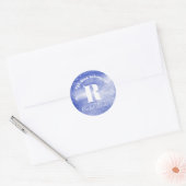 女の子'この本は属する'銀河系と名前蔵書票 ラウンドシール (封筒)