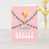 女の子さよなら中括弧helloスマイル中括弧オフ カード (黄色い花)