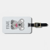 女の子たちかわいいコアラベアマンガで子どもの名前を挙げる ラゲッジタグ (正面横)