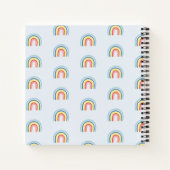 女の子たちがかわいいピンクの虹と子どもの名前を挙げる ノートブック (裏面)