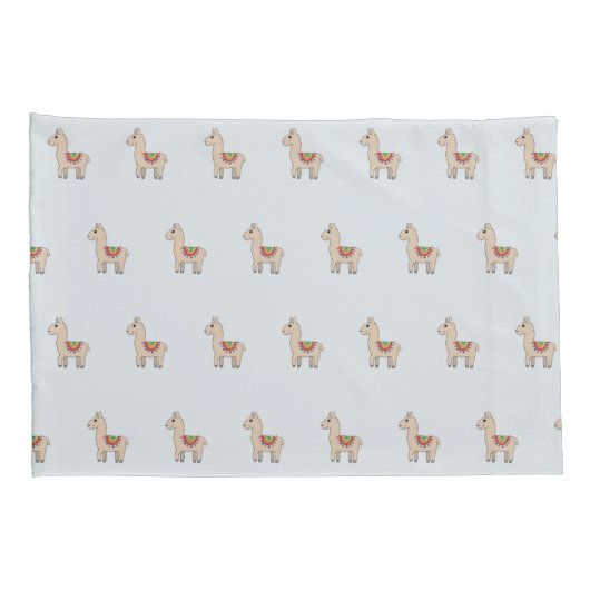 女の子たちがかわいいレインボーラマの漫画で子どもの名前を挙げる 枕カバー (裏面-右)