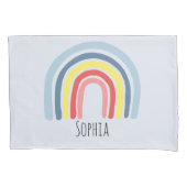 女の子たちがかわいお洒落い虹の漫画を描き、子どもの名前を挙げる 枕カバー (正面左)