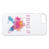 『女の子たちがITホッケー・ゴアリー・ピンク・ウォーター・カラー』 Case-Mate iPhoneケース (裏面(横))