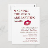 女の子たちは再びガレンティンの日にパーティーを開いている ポストカード (正面/裏面)