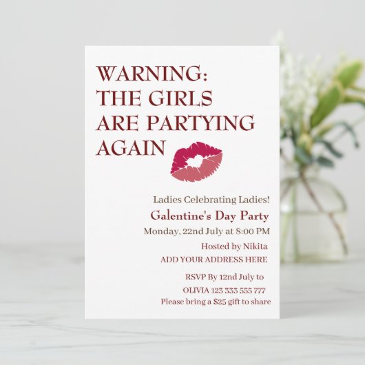 女の子たちは再びガレンティンの日にパーティーを開いている 招待状 (スタンド正面)