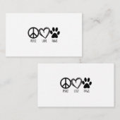 女の子たち犬_猫好きシャツ平和愛手 ノートカード (正面/裏面)