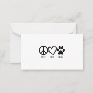 女の子たち犬_猫好きシャツ平和愛手 ノートカード