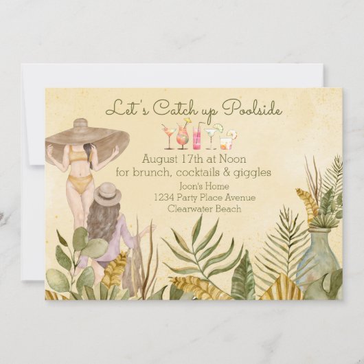 女の子たち集まれ！ 招待状 (正面)