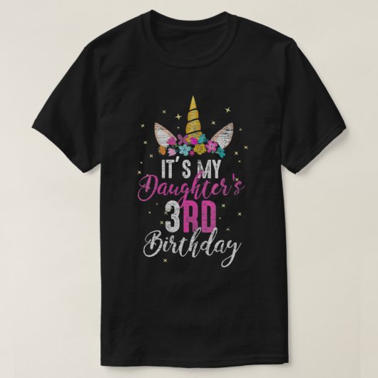 女の子たち3rd誕生日ママのギフトユニ tシャツ (デザイン正面)