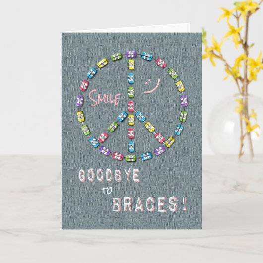 女の子たち,さよならに祝いの言葉を添える平和のサイン カード (黄色い花)