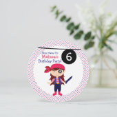 女の子たち,何歳の誕生日パーティーを海賊に 招待状 (スタンド正面)