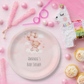 女の子だから待つんだ！ベイシャワープレート ペーパープレート (パーティー)