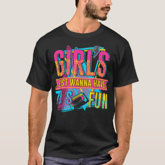 女の子だけで80sおもしろいレトロ70sスタイル70s持っている tシャツ