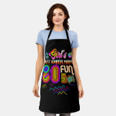 女の子だけのおもしろいノスタルジア1980sスローバック エプロン (着用した状態)