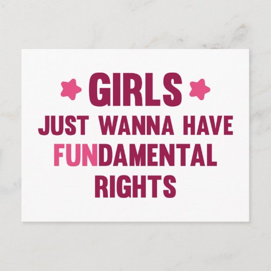 女の子だけのおもしろい ポストカード (正面)