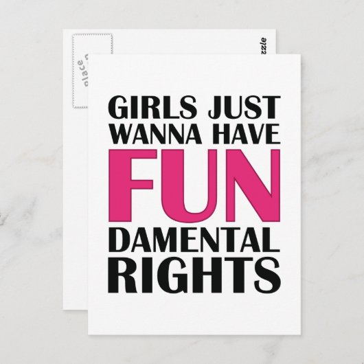 女の子だけのおもしろい ポストカード (正面/裏面)