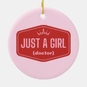 女の子だけのフェミニスト空白のを埋める セラミックオーナメント (裏面)