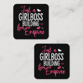 女の子だけのボス建物彼女の帝国の女性はインスピリ スクエア名刺 (正面/裏面)