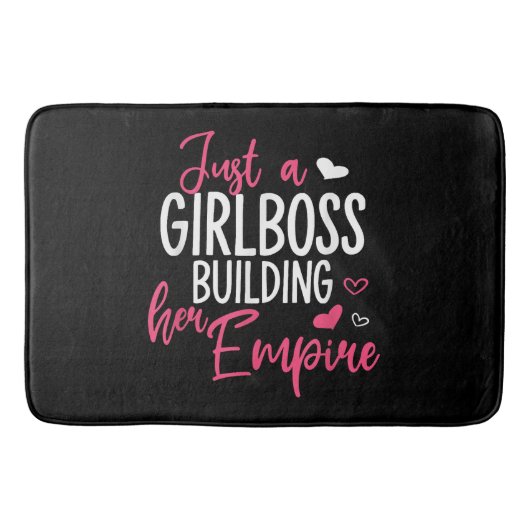 女の子だけのボス建物彼女の帝国の女性はインスピリ バスマット (正面)