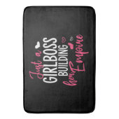 女の子だけのボス建物彼女の帝国の女性はインスピリ バスマット (正面縦)