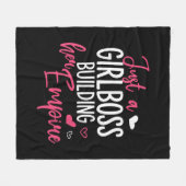 女の子だけのボス建物彼女の帝国の女性はインスピリ フリースブランケット (正面(横))