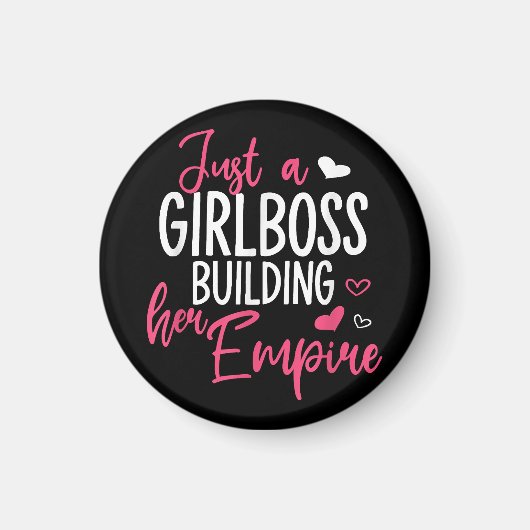 女の子だけのボス建物彼女の帝国の女性はインスピリ マグネット (正面)