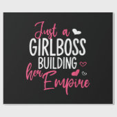 女の子だけのボス建物彼女の帝国の女性はインスピリ ラッピングペーパー (フラット)