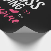 女の子だけのボス建物彼女の帝国の女性はインスピリ ラッピングペーパー (角)