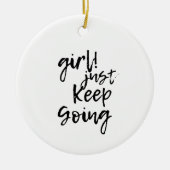 女の子だけ保行く引用文 セラミックオーナメント (正面)