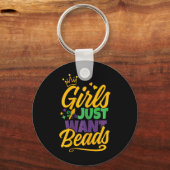 女の子だけ欲しいビーズおもしろいマルディグラ キーホルダー (正面)