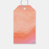 女の子だって吠えられる！恐竜ピンク・ウォーターカラー ギフトタグ (裏面)