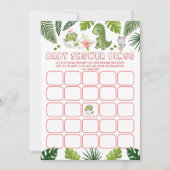 女の子だって唸（うな）ることができる！」 ベビーシャワービンゴ活動 招待状 (正面)