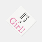 女の子だということをジェンダーから明かす!ベビーシャワーパーティー スタンダードカクテルナプキン (角)