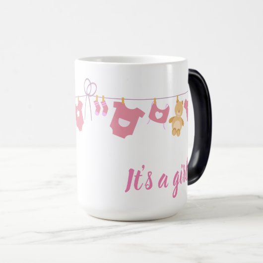 女の子だと分かる モーフィングマグカップ (正面右)